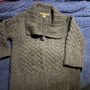 Irish Inis crafts Chunky Knit Cardigan with Button